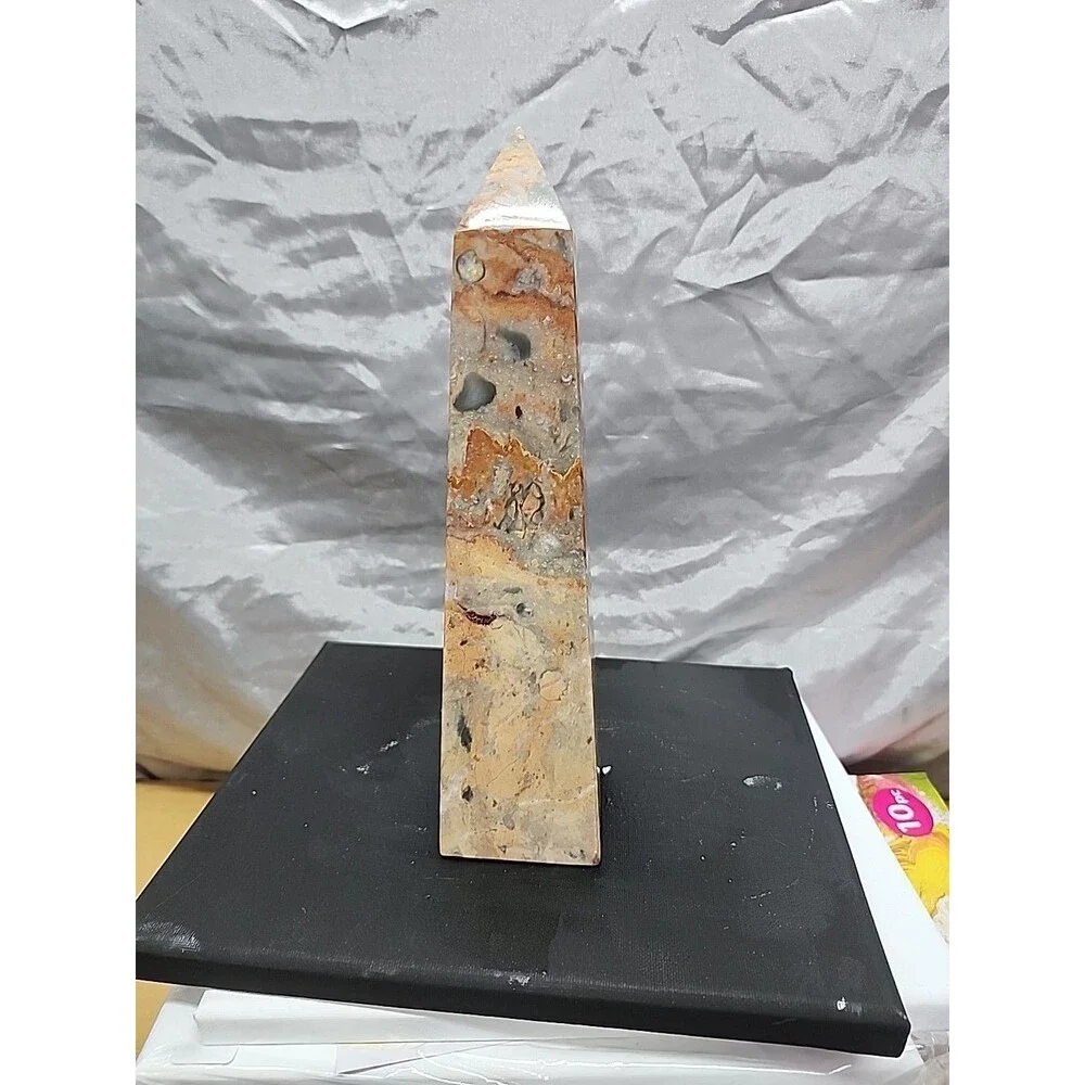 Onyx Marble Obelisk 10.25 Inch Pakistan EUC no chips or cracks - Picture 2 of 7